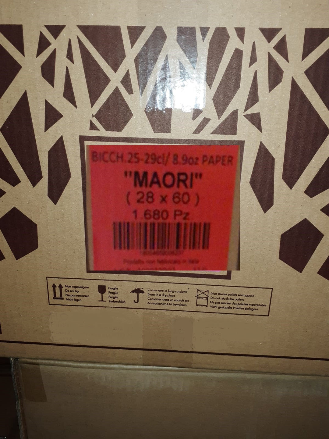 MAORI FLO Biologisch abbaubare Gläser 25–28 cl/8,9 oz (Karton)
