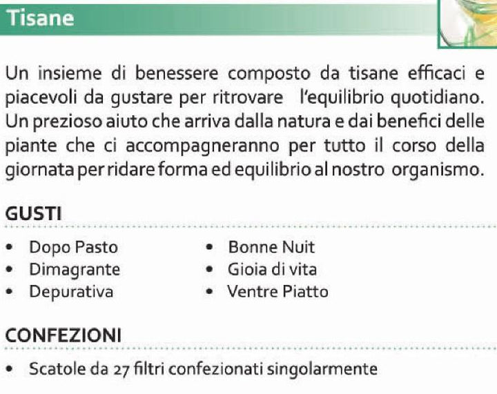 Tè Tisana Dopo Pasto Natura Life 27 filtri